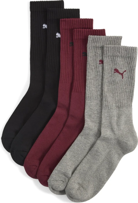 Puma Crew Socken red / black, 3 Paare (Herren)