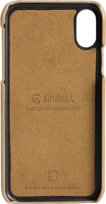 Krusell Sunne 2 Card Cover für Apple iPhone XS Max hellbraun