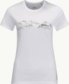 Jack Wolfskin Crosstrail Graphic Funktionsshirt kurzarm white cloud (Damen)