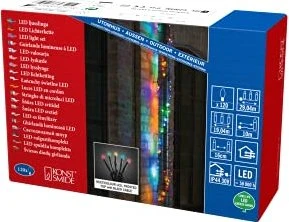 Konstsmide Micro Lichterkette schwarz LED 120x mehrfarbig