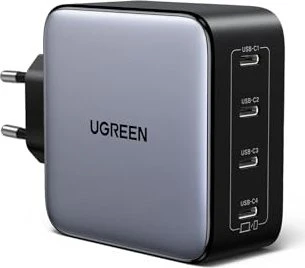 Ugreen Nexode 100W GaN USB-C Wall Charger 4 Ports schwarz/grau