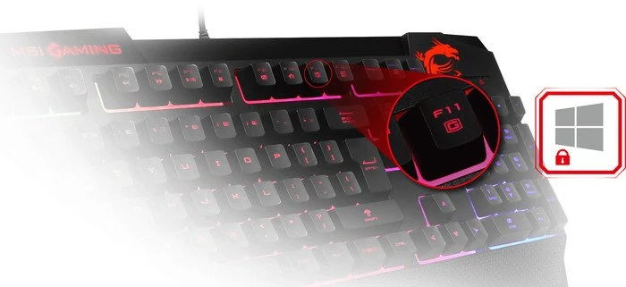 MSI Interceptor DS4200 Gaming Keyboard, USB, DE