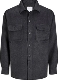 Jack & Jones Relaxed Fit Overshirt Hemd langarm schwarz (Herren)
