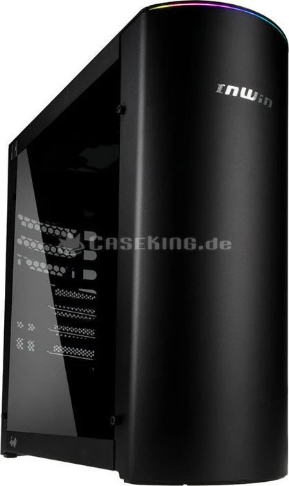 In Win 915, schwarz, Glasfenster