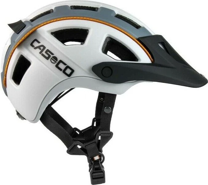 Casco MTBE 2 Helm kreide grau orange matt