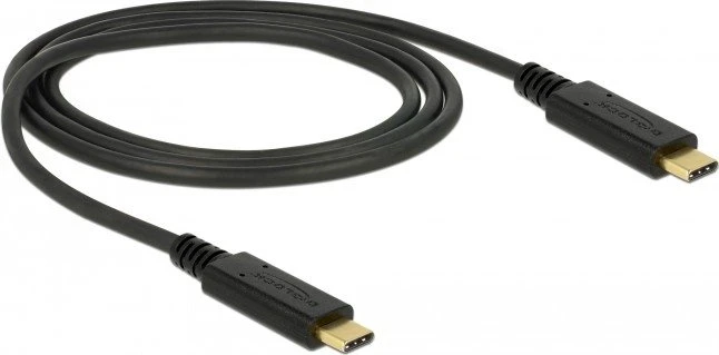DeLOCK USB-C 3.1 [Stecker] USB-C 3.1 [Stecker] Kabel schwarz, 1m