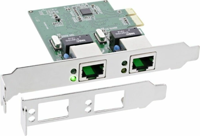 InLine Dual-Gigabit LAN-Adapter, 2x RJ-45, PCIe 1.1 x1