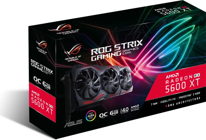 ASUS ROG Strix Radeon RX 5600 XT OC, ROG-STRIX-RX5600XT-O6G-GAMING, 6GB GDDR6, HDMI, 3x DP