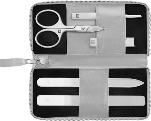 Zwilling Reißverschluss-Etui Maniküre/Pediküre-Set vegan 5-teilig grau