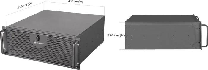 SilverStone RM42-502, Rackmount Storage, schwarz, 4HE, ATX