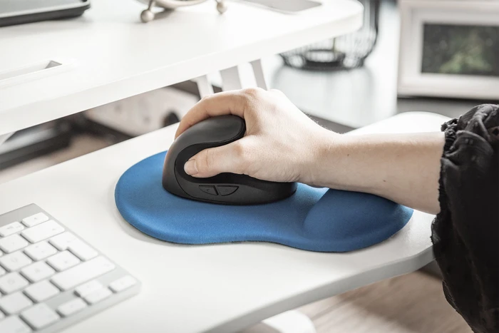 Digitus Ergonomisches Mauspad mit Handballenauflage, 225x180mm, blau