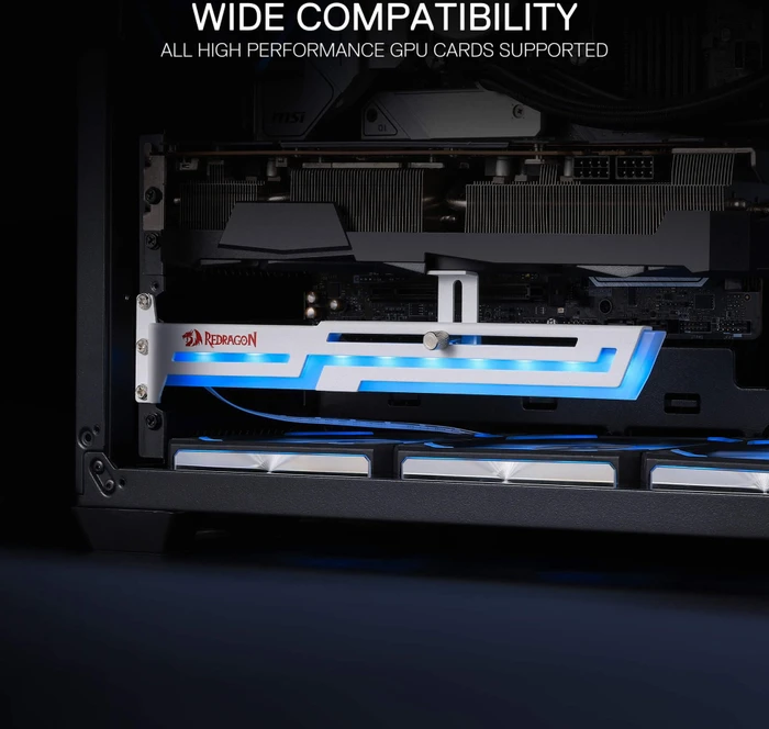 Redragon GCP03 Grafikkartenhalter ARGB, GPU-Stützhalterung, weiß