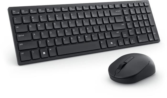 Dell KM555 Silent Wireless Keyboard and Mouse, schwarz, USB, DE