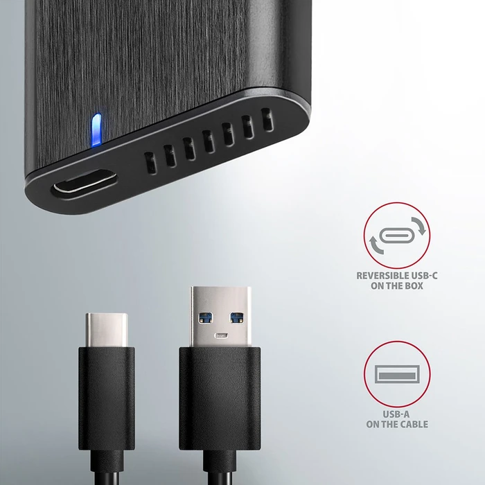 Axagon M.2 Festplattengehäuse, M.2 SATA, USB-C 3.1
