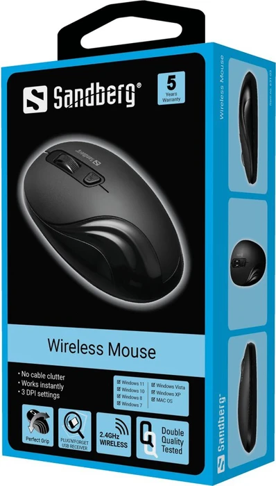 Sandberg Wireless Mouse schwarz, USB