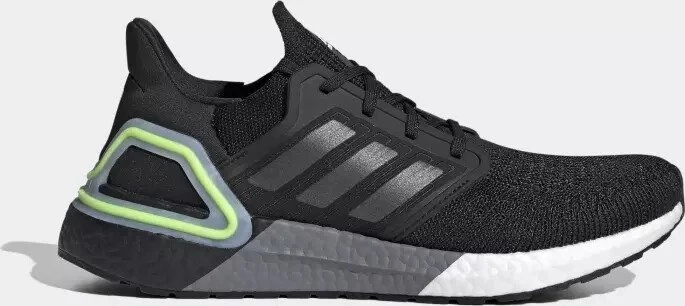 adidas Ultraboost 20 core black/night metallic/signal green (Herren)