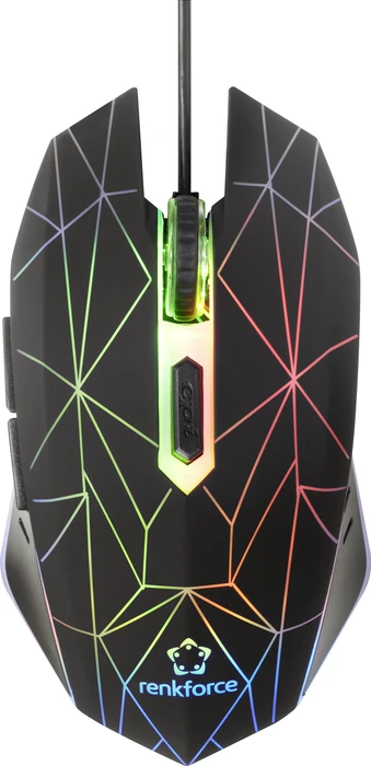 Renkforce RF-GM-120 RGB Gaming-Maus schwarz, USB