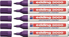 edding 3000 Permanentmarker violett, 5er-Pack