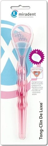 Miradent Tong-Clin De Luxe Zungenreiniger pink transparent