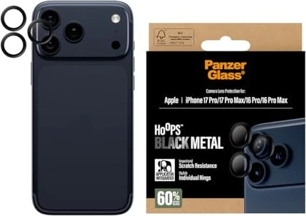 PanzerGlass Hoops Camera Lens Protector für Apple iPhone 17 Pro/17 Pro Max schwarz