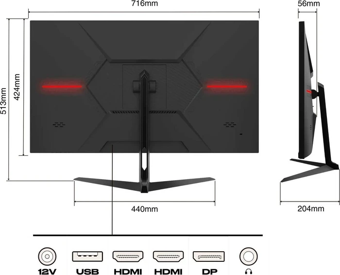 JapanNext JN-IPS315WQHD165F, 31.5"