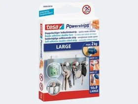 tesa Powerstrips Klebestreifen large weiß, 20mm/50mm, 10 Stück
