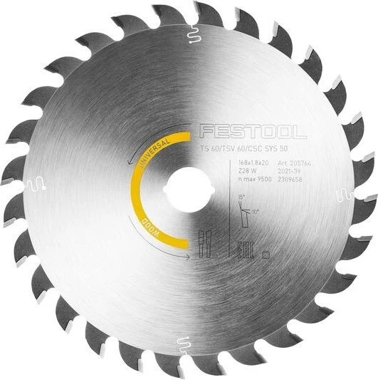 Festool W28 Wood Fine Cut HW Diamant Kreissägeblatt 28Z, 168x1.2x20mm, 1 Stück