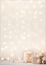 Sigel Weihnachtsmotiv Golden Glow Kunstdruckpapier beige, chamois, cream, gold, A4, 90g/m², 100 Blatt