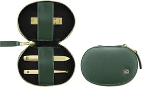 Zwilling Reißverschluss-Etui vegan Maniküre/Pediküre-Set 3-teilig grün