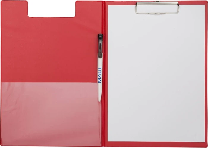 Maul Klemmbrettmappe mit Folienüberzug, A4, rot
