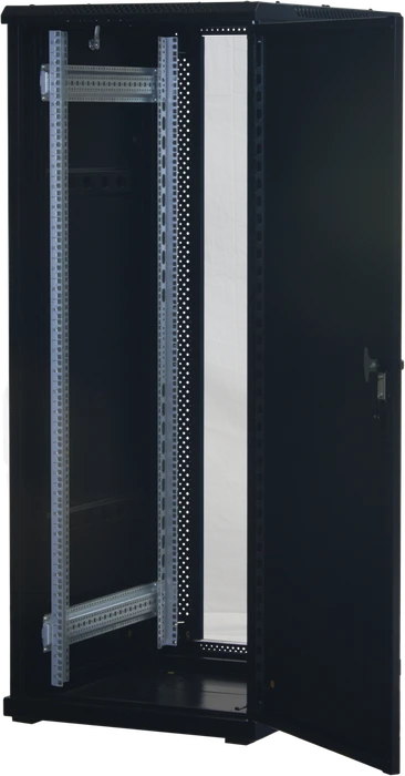 Rockstable 19" Serverschrank 32HE, Sicherheitsglastür, IP2X, schwarz, 800mm tief