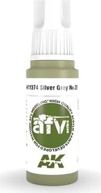 AK-Interactive 3rd Gen Acrylic Colors AFV Series silver grey no.28, 17ml