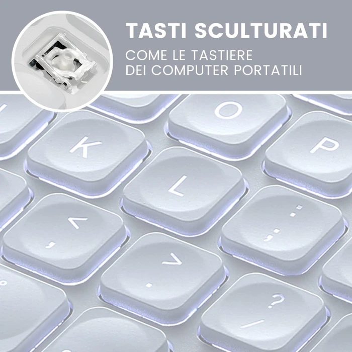 Perixx Periboard-332 Mini for Mac, weiß, LEDs weiß, USB, IT