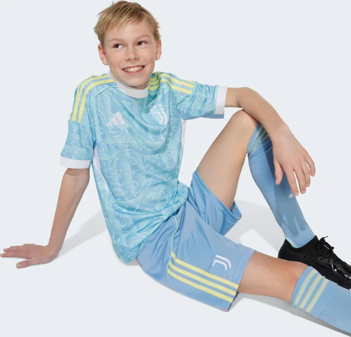 adidas Juventus Turin 2025/2026 Auswärtsshorts ash blue (Junior)