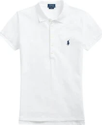 Ralph Lauren Slim Fit Stretch Poloshirt kurzarm weiß (Damen)