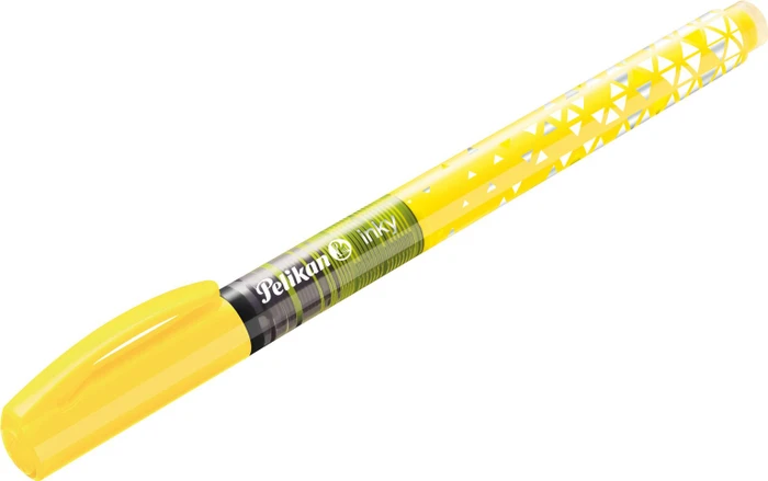Pelikan inky Neon Tintenroller (Mine) gelb, Rechtshänder, Faltschachtel