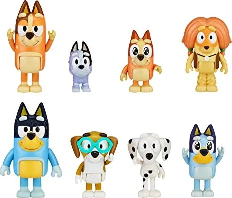 Moose Toys Bluey - Bluey's Family and Friends 8er Pack