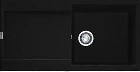 Franke Maris MRG 611-100 Einbau Becken rechts mit Ablauffernbedienung onyx