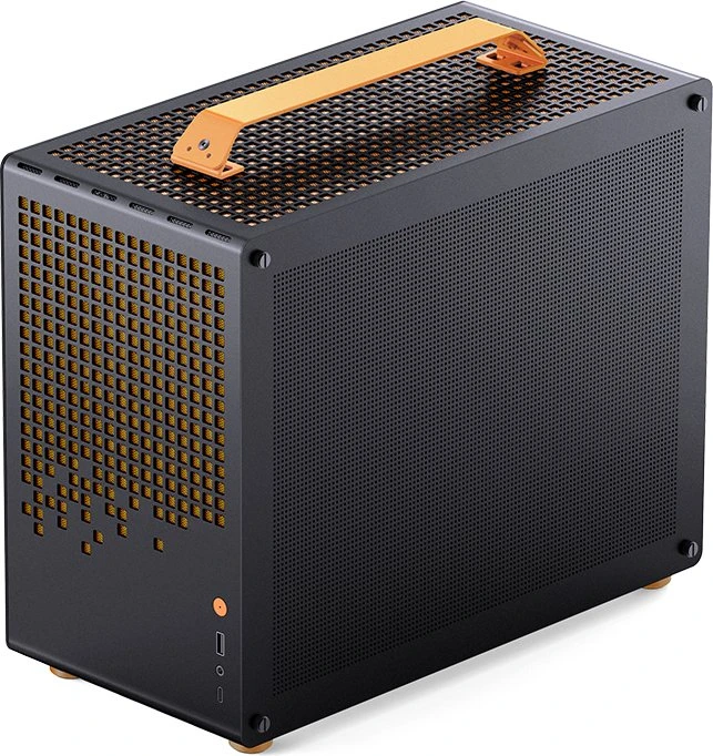 Jonsbo Z20 Orange Black, schwarz/orange, Glasfenster