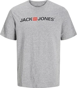 Jack & Jones Logo T-Shirt kurzarm light grey melange (Herren)