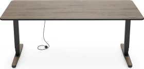 Yaasa Desk Pro elektrisch höhenverstellbarer Sitz-Steh-Schreibtisch 180x80cm Eiche dunkel/schwarz