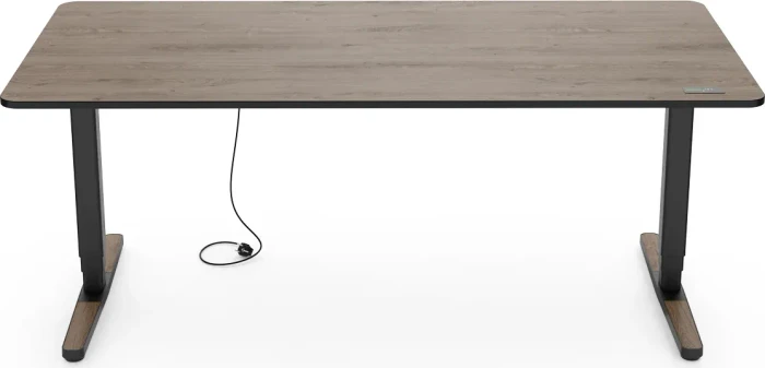Yaasa Desk Pro elektrisch höhenverstellbarer Sitz-Steh-Schreibtisch 180x80cm Eiche dunkel/schwarz