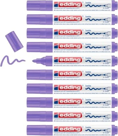 edding 4500 Textilmarker neonviolett, 10er-Pack