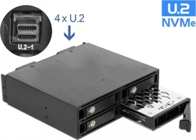 DeLOCK 5.25" Mobile Rack for 4 x 2.5" U.2 NVMe SSD with lockable Trays