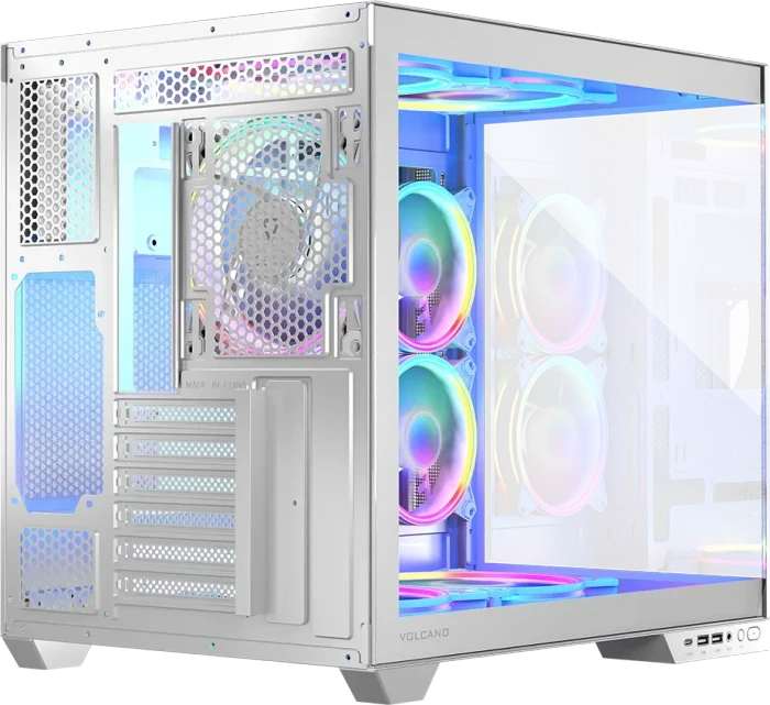 Modecom Volcano Panorama Apex ARGB 7F White, Glasfenster
