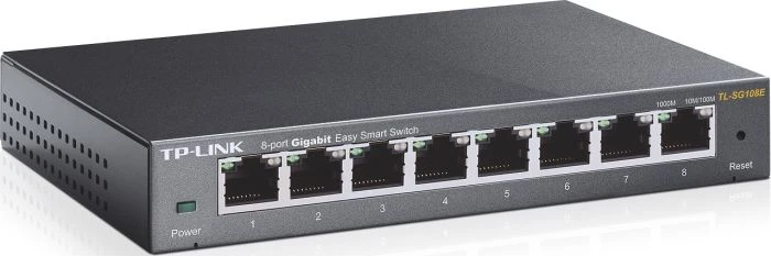 TP-Link TL-SG108E Desktop Gigabit Smart Switch, 8x RJ-45