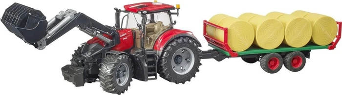 Bruder Profi-Serie Case IH Optum 300CVX + Ballentransportanhänger