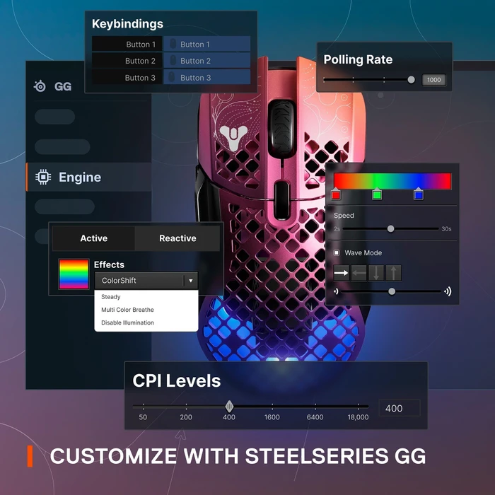 SteelSeries Aerox 5 Wireless Destiny 2: Lightfall Edition, USB/Bluetooth