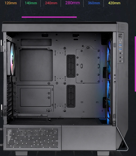 Thermaltake Ceres 500 TG ARGB, schwarz, Glasfenster