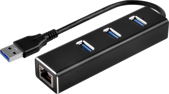 SilverStone EP04 Hub, LAN-Adapter, RJ-45, USB-A 3.0 [Stecker]